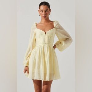 NWT astr carina yellow dress size small